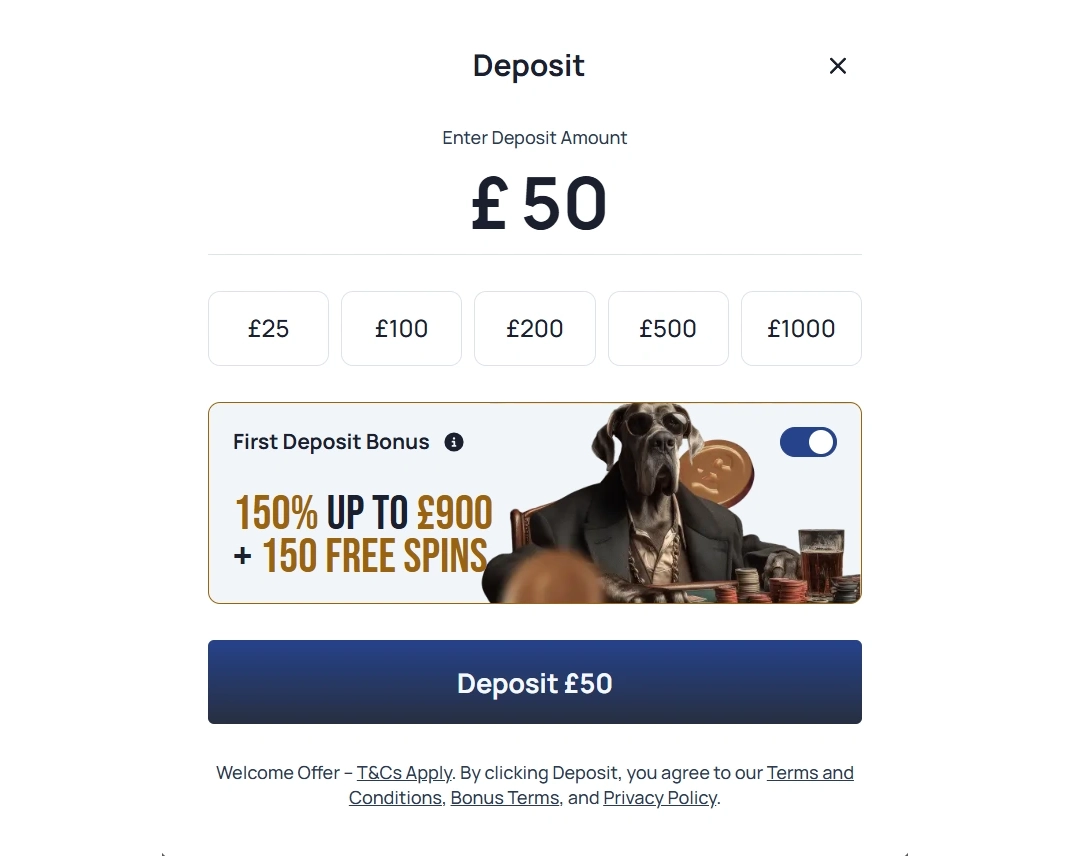 SpinDog Casino Banking Options
